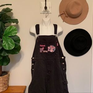 Disney Pink Panther overalls/shortalls w/ patches